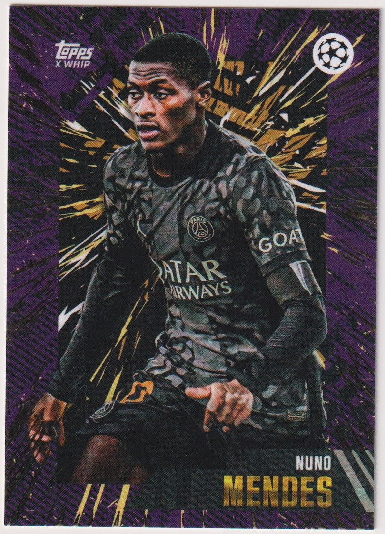Topps Champions League 2022-23 Nuno Mendes Paris Saint-Germain x Whip Parallel – Bild 1