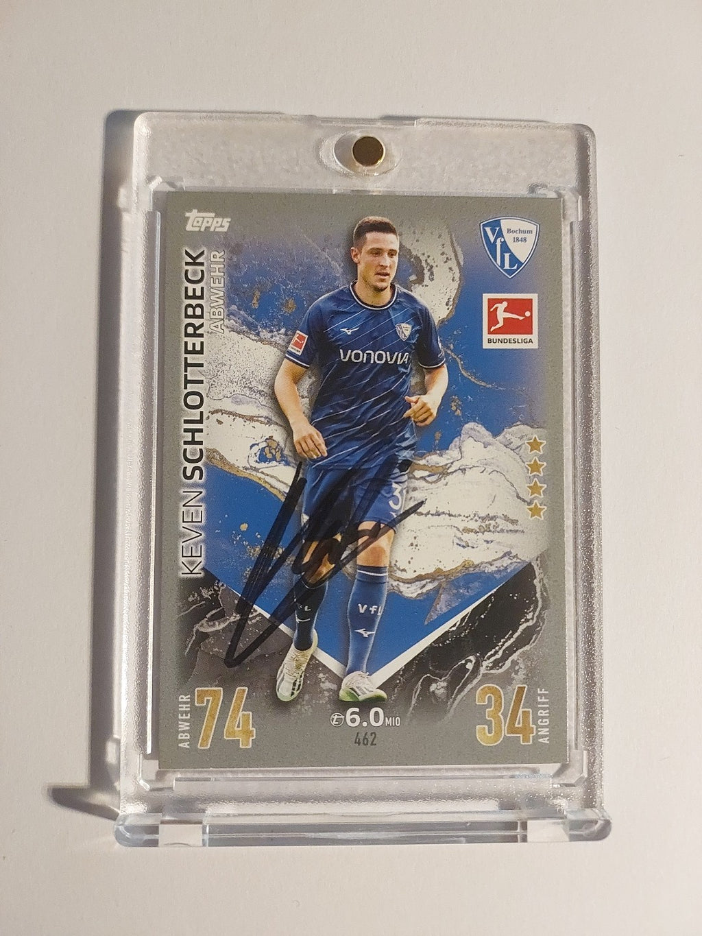 Topps Bundesliga 2023-24 Keven Schlotterbeck Vfl Bochum (On Card Auto) – Bild 1