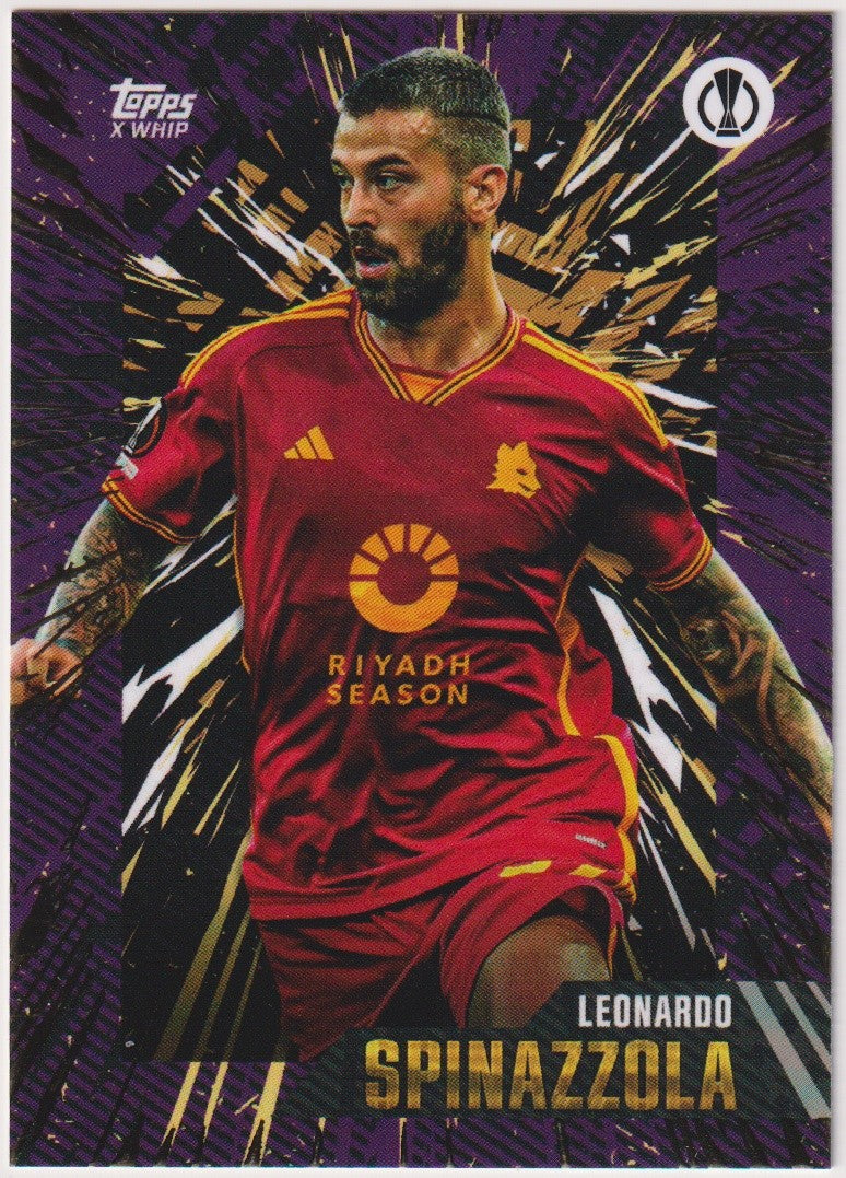 Topps UEFA Europa League 2023-24 Leonardo Spinazzola AS Roma Parallel Rare – Bild 1