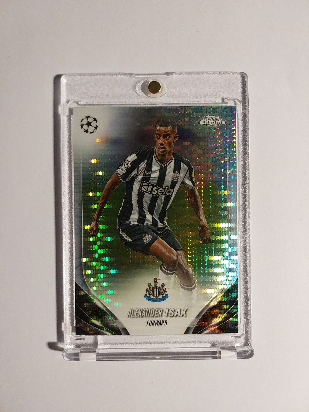 Topps UCC Chrome 2023-24 Alexander Isak Newcastle Parallel Refractor Insert Rare – Bild 1