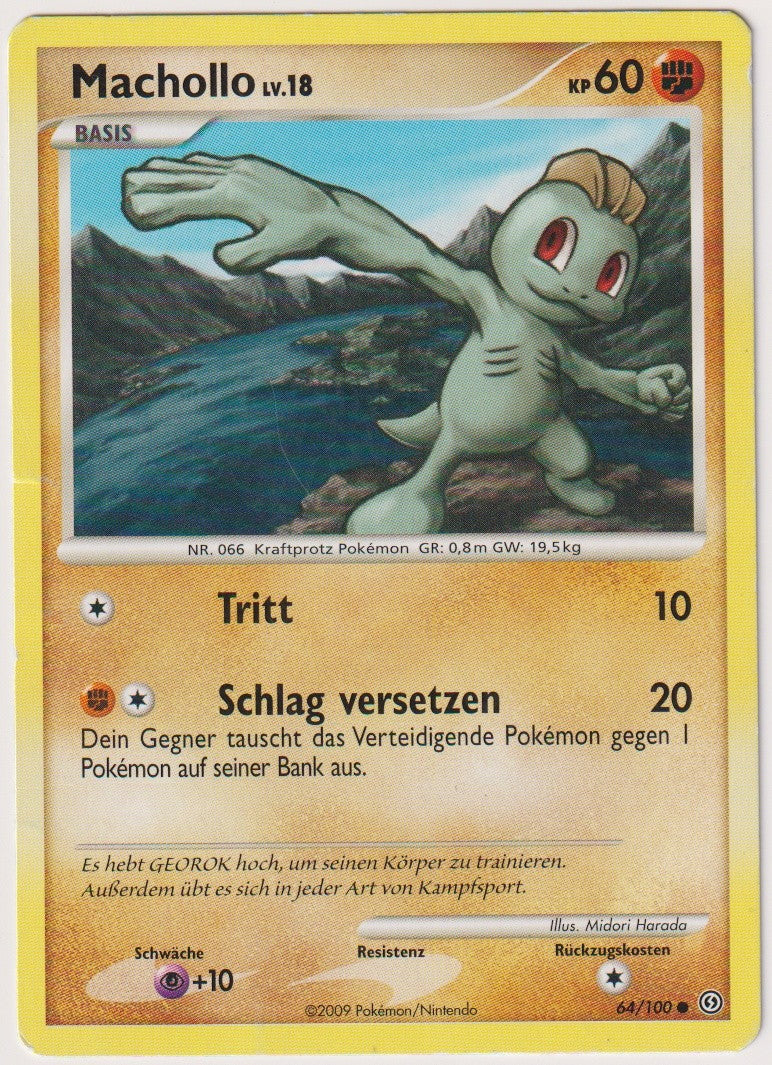 Pokemon TCG Machop #64/100 Common (C) Deutsch 2009 – Bild 1
