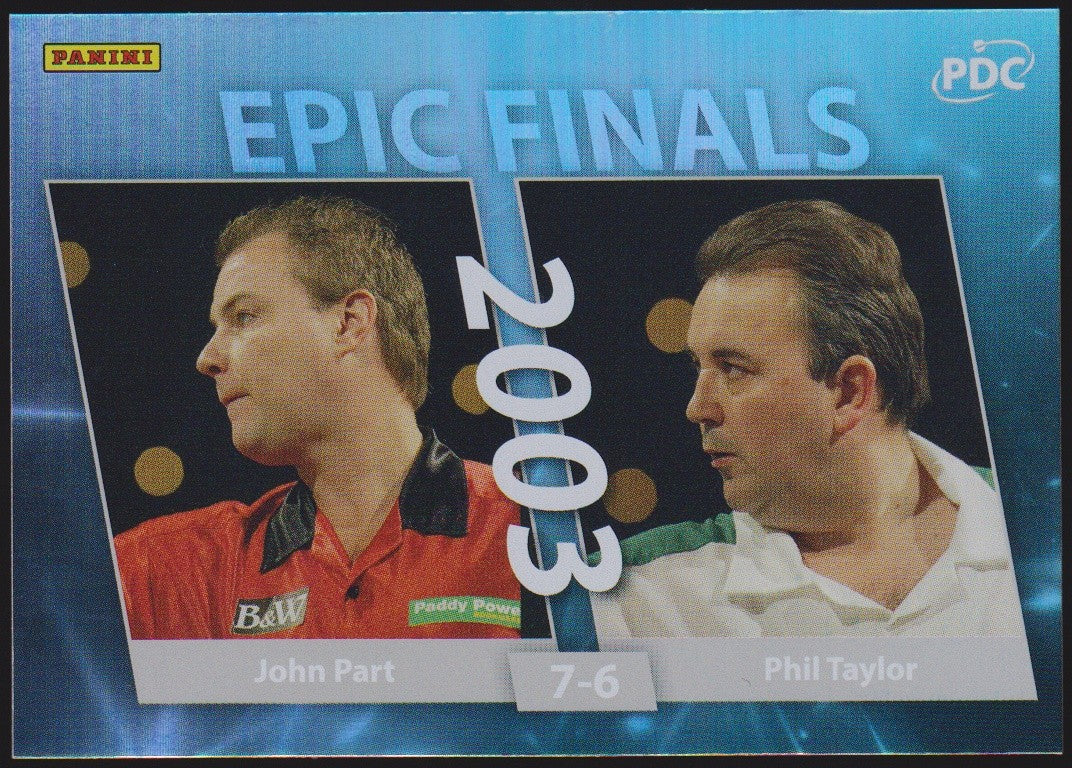 Panini PDC World Championship 2026 John Part & Phil Taylor Refractor Parallel – Bild 1