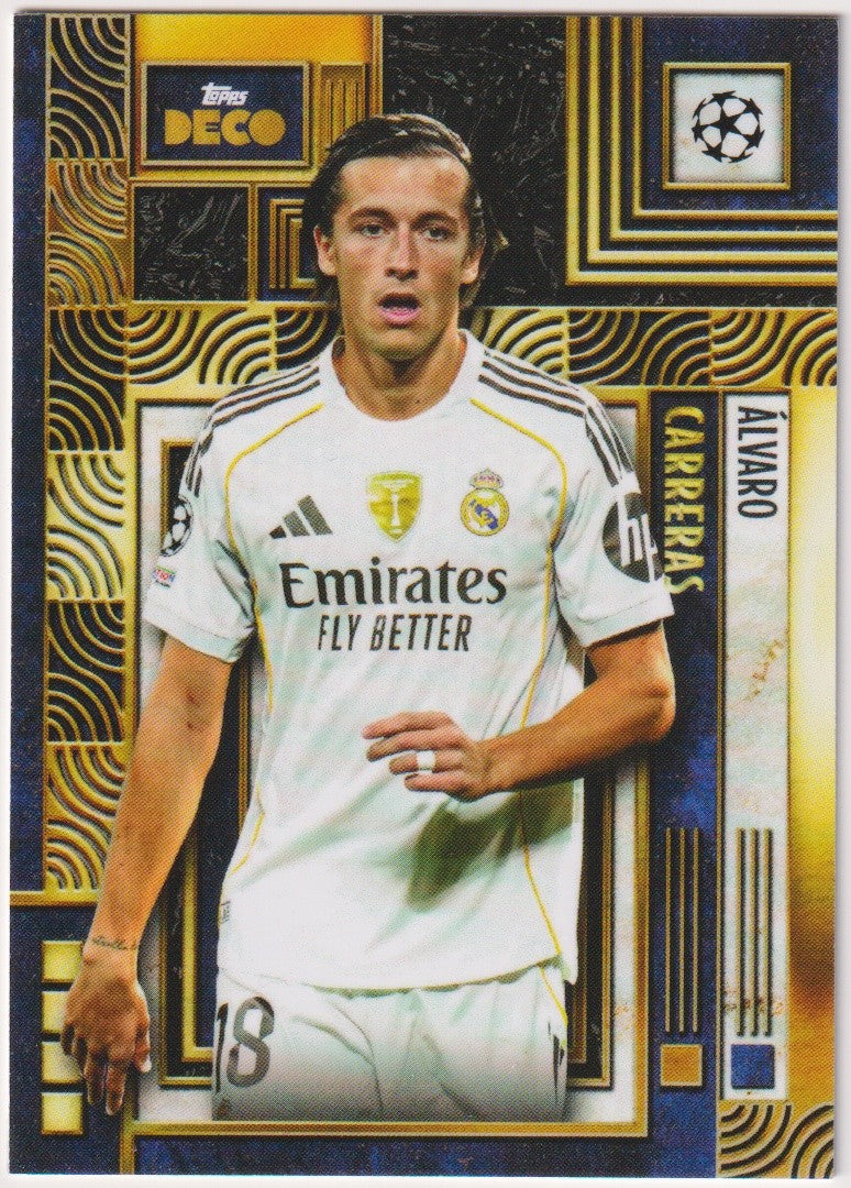 Topps Current 2024-25 Álvaro Carreras Real Madrid C.F. Champions League Parallel – Bild 1