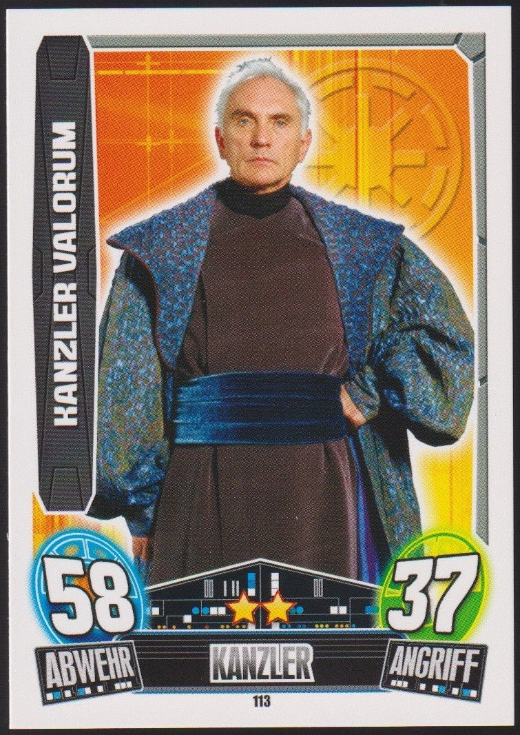 Topps Star Wars 2013 Kanzler Valorum Republik (Film Version) TCG Rare #113 – Bild 1