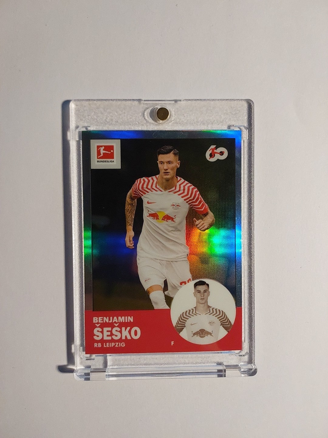 Topps Bundesliga 2023-24 Benjamin Sesko Leipzig Parallel Refractor Ultra Rare – Bild 1