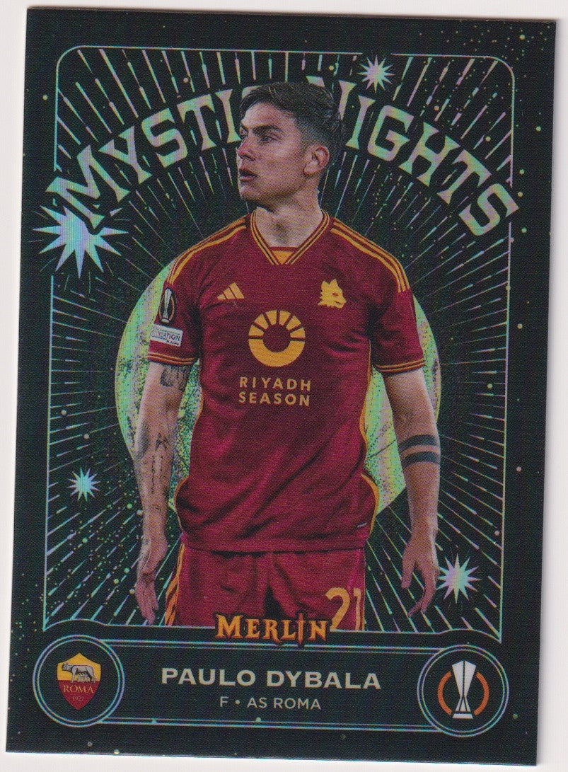 Topps Mystic Knights 2023-24 Paulo Dybala AS Roma Parallel Rare Refractor – Bild 1