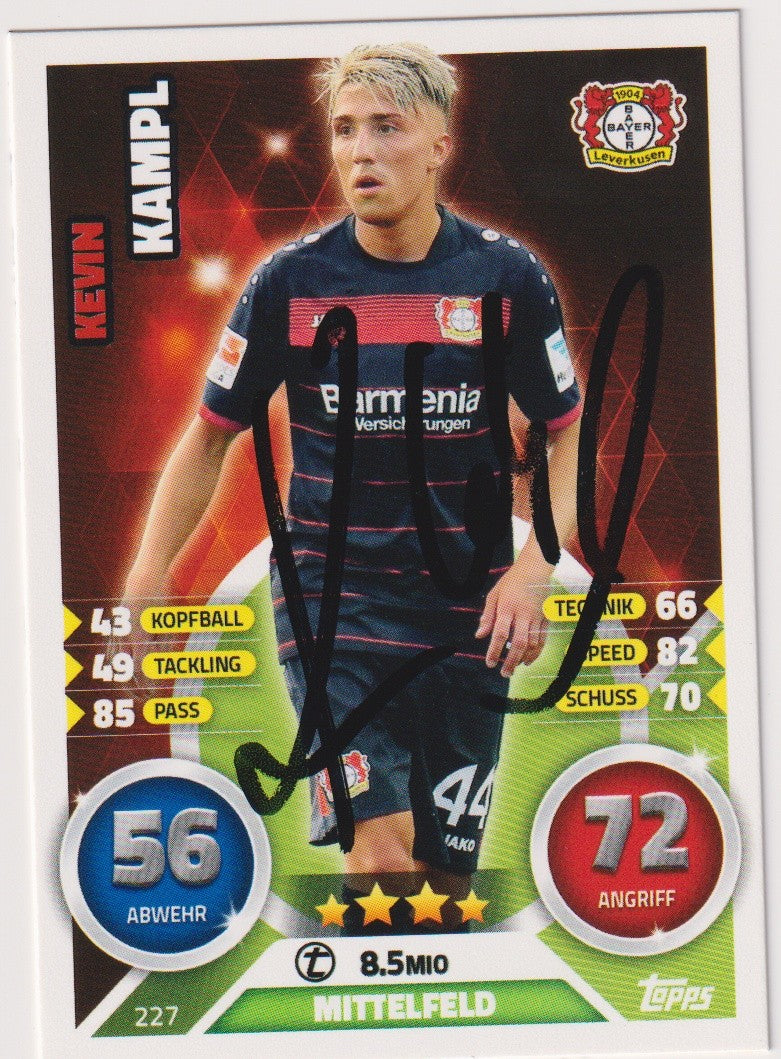 Topps Match Attax 2019-20 Kevin Kampl On Card Auto Bayer Leverkusen Trading – Bild 1