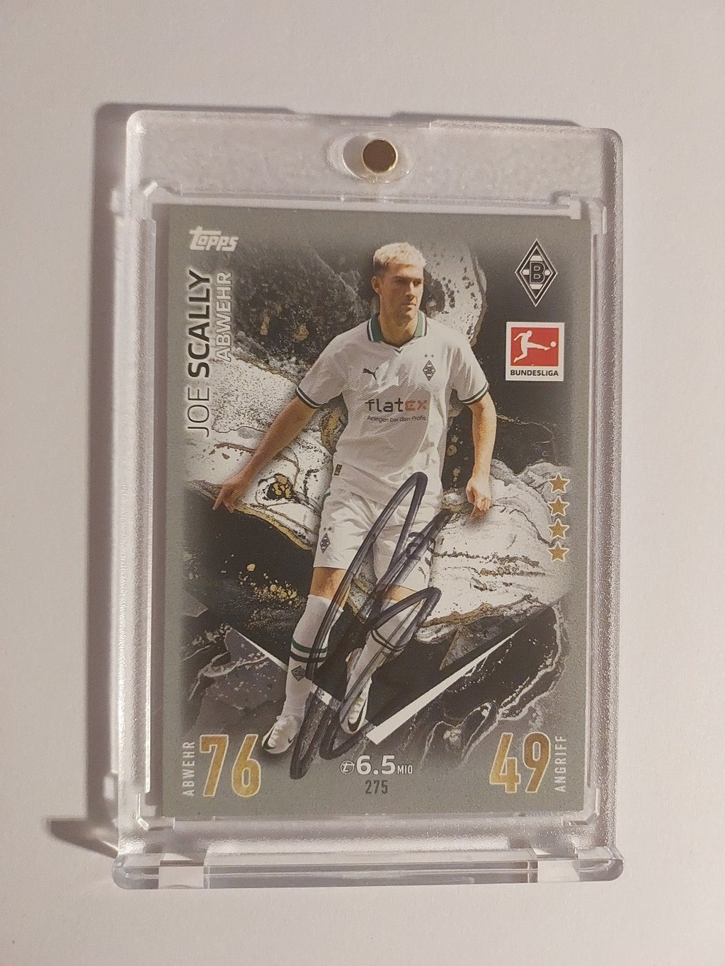Topps Bundesliga 2023-24 Joe Scally Mönchengladbach (On Card Auto) – Bild 1