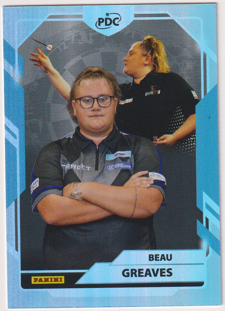 Panini PDC Championship 2026 Beau Greaves "Beau'n'Arrow" Refractor Parallel – Bild 1
