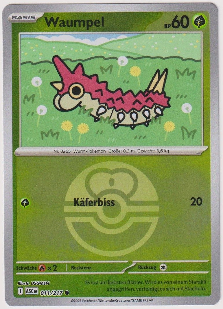 Pokemon TCG Wurmple #11/217 Common (C) Reverse Holo Deutsch 2026 – Bild 1