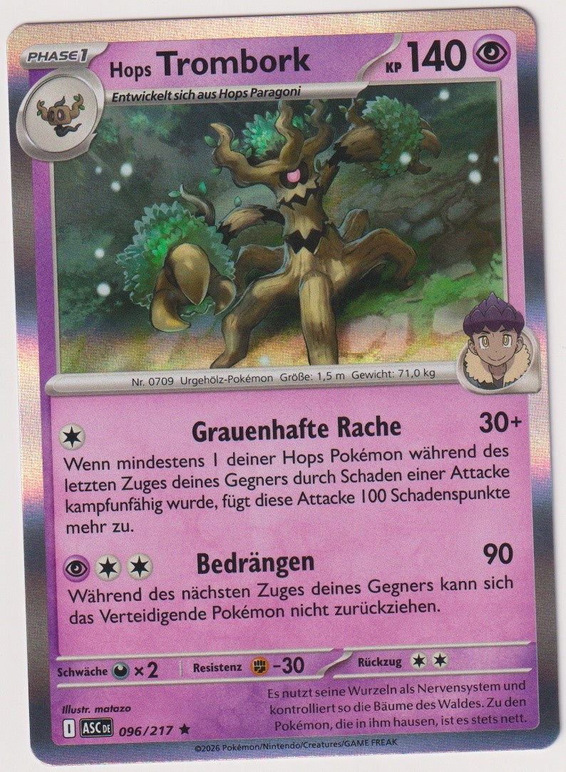 Pokemon TCG Hops Trevenant #96/217 Rare (R) Holo Deutsch 2026 – Bild 1