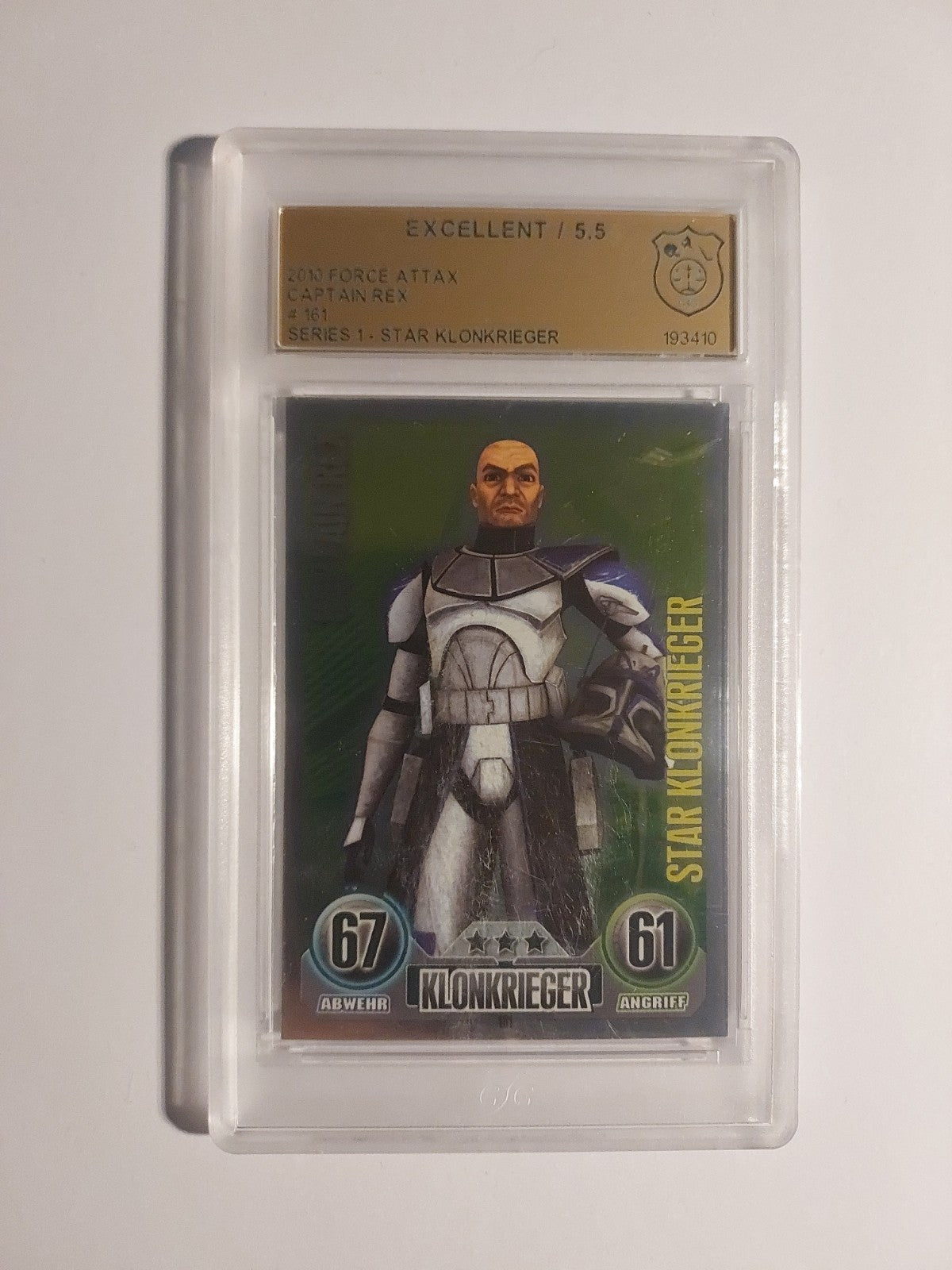 Topps Star Wars 2010 Captain Rex Republik Klonkrieger GSG 5.5 = PSA Series 1 Hit – Bild 1