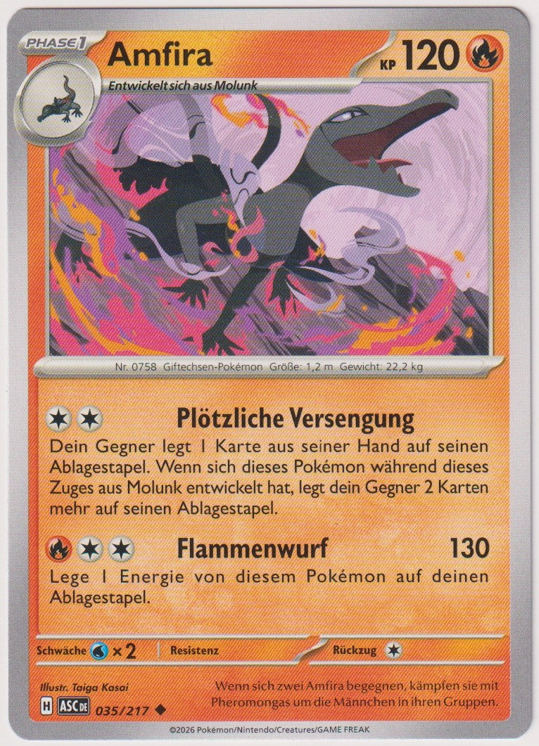 Pokemon TCG Amfira #35/217 Uncommon (U) Deutsch 2026 – Bild 1