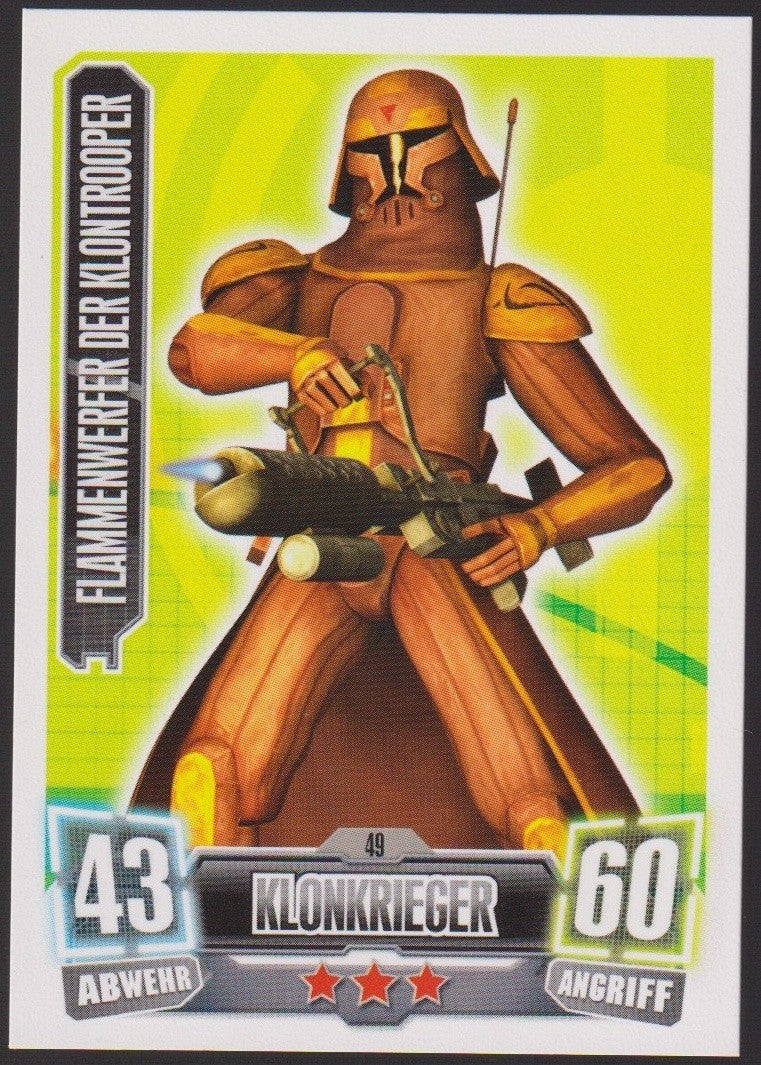 Topps Star Wars 2011 Flammenwerfer der Klontrooper Republik TCG Rare #43 – Bild 1