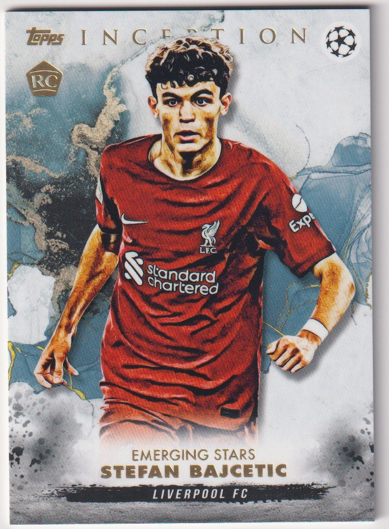 Topps 2023-24 Stefan Bajcetic Rookie Liverpool FC Inception Parallel Rare – Bild 1