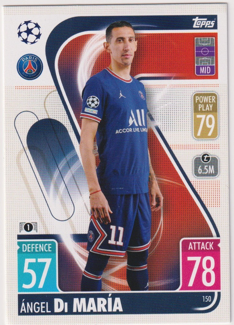 Topps Match Attax Trading Card Game ÁNGEL Di MARÍA Paris Saint-Germain UEFA – Bild 1