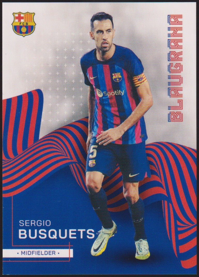 Topps Blaugrana 2022-23 Sergio Busquets FC Barcelona 2023-24 Parallel Rare – Bild 1