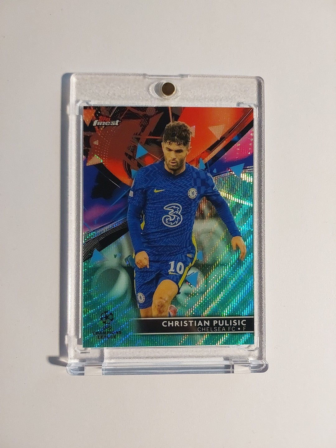 Topps Finest 2021-22 Christian Pulisic Chelsea Parallel 61/75 Refractor Rare Hit – Bild 1