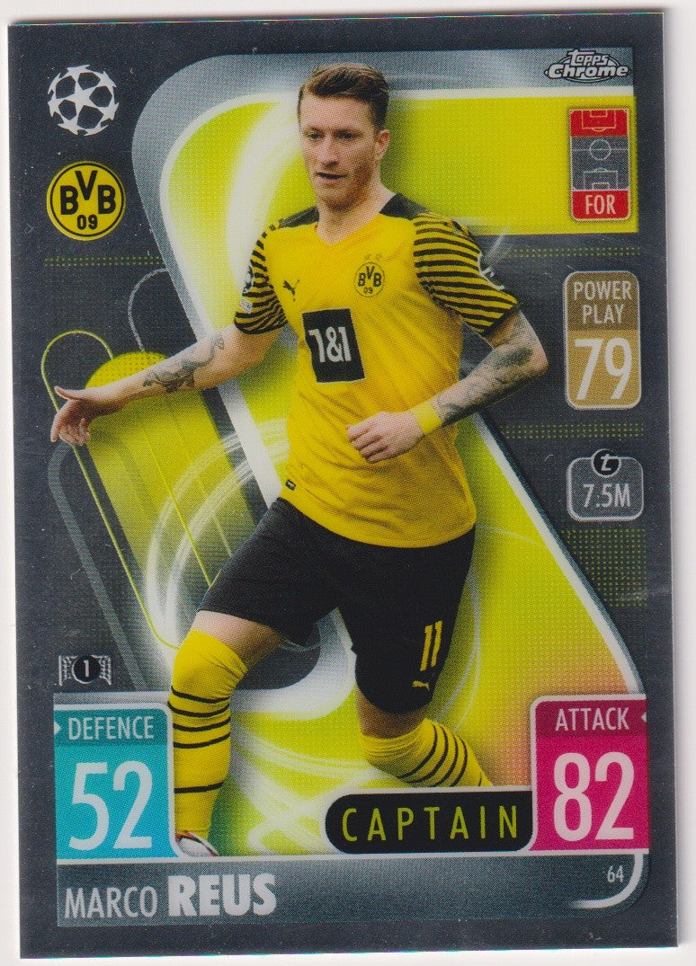 Topps Match Attax 2021-22 Marco Reus Borussia Dortmund Parallel Rare – Bild 1