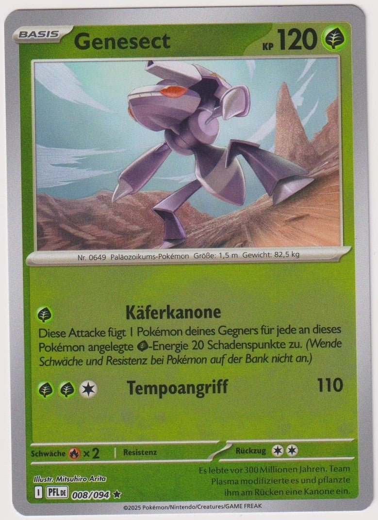 Pokemon TCG Genesect #8/094 Rare (R) Reverse Holo Deutsch 2025 – Bild 1