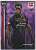 Topps Bundesliga 2025-26 Ernest Poku Bayer 04 Leverkusen Parallel 28/50 Rookie – Bild 1