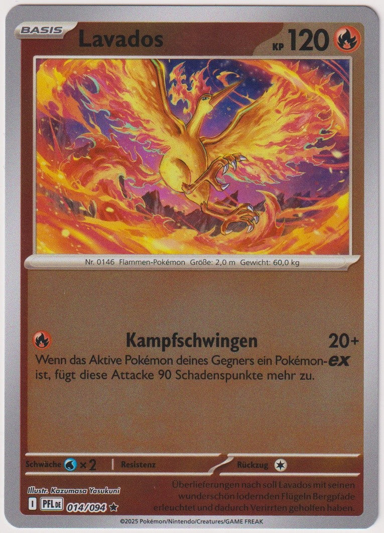 Pokemon TCG Moltres #14/094 Rare (R) Reverse Holo Deutsch 2025 – Bild 1