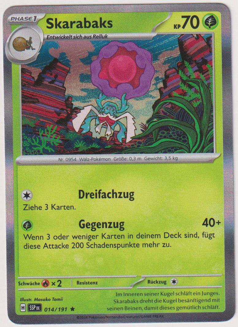 Pokemon TCG Rabsca #14/191 Rare (R) Holo Deutsch 2024 – Bild 1