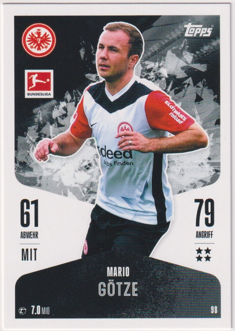 Topps Match Attax Trading Card Game 2023-24 Mario Götze Eintracht Frankfurt – Bild 1