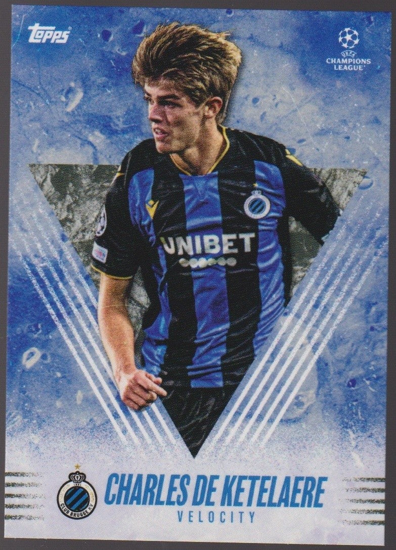 Topps UEFA 2020-21 Charles de Ketelaere Club Brugge KV Velocity Parallel – Bild 1