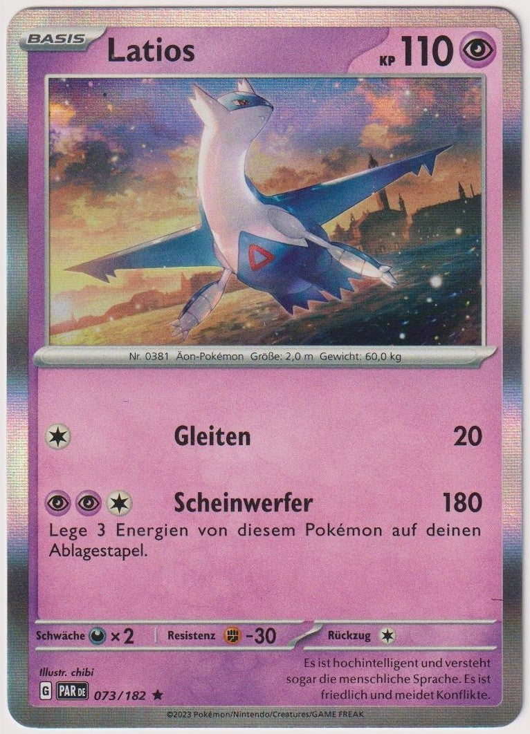 Pokemon TCG Latios #73/182 Rare (R) Holo Deutsch 2023 – Bild 1