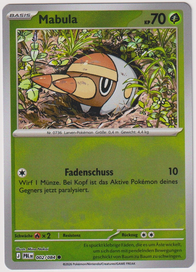 Pokemon TCG Grubbin #2/084 Common (C) Reverse Holo Deutsch 2026 – Bild 1