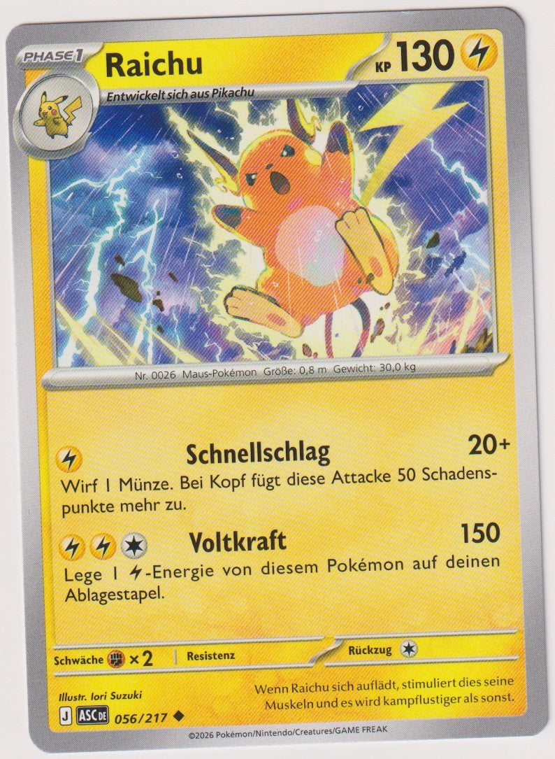 Pokemon TCG Raichu #56/217 Uncommon (U) Deutsch 2026 – Bild 1