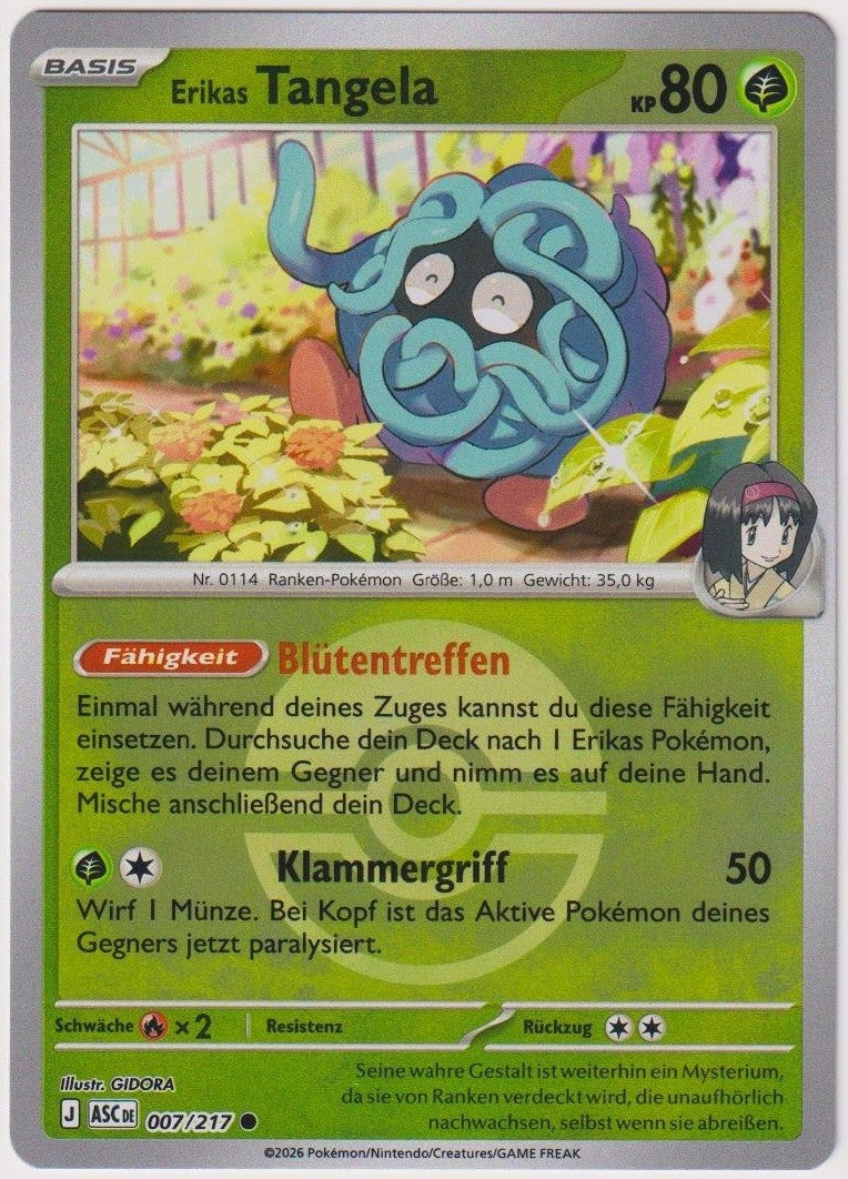 Pokemon TCG Erikas Tangela #7/217 Common (C) Reverse Holo Deutsch 2026 – Bild 1