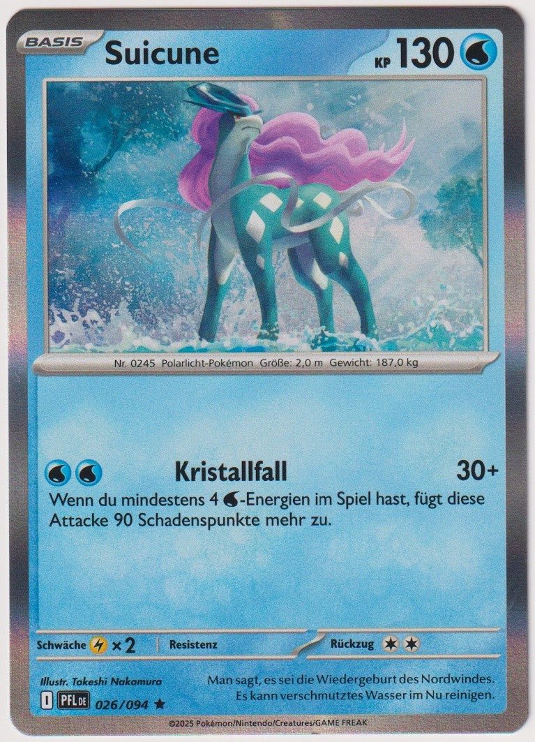 Pokemon TCG Suicune #26/094 Rare (R) Holo Deutsch 2025 – Bild 1