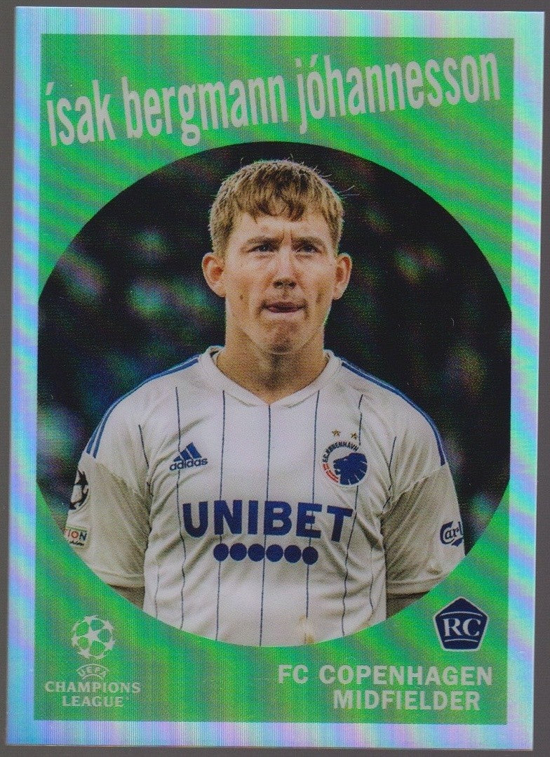 Topps Champions League 2021-22 Isak Bergmann Johannesson Copenhagen Parallel RC – Bild 1