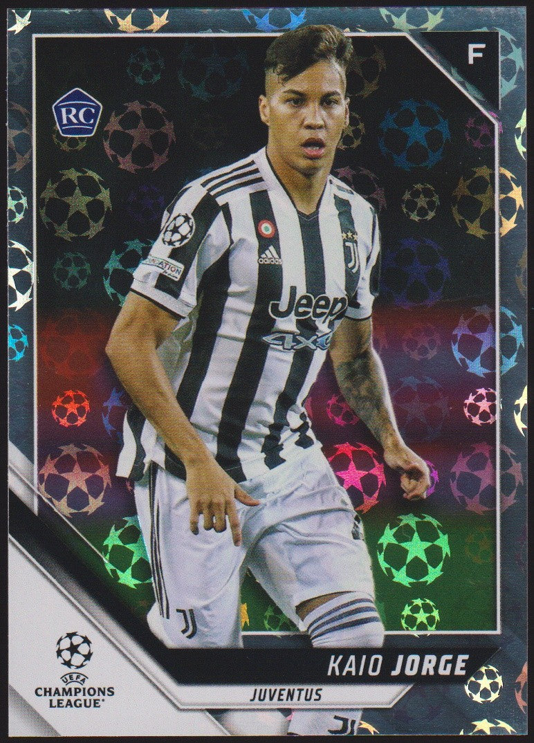 Topps 2021-22 Kaio Jorge Juventus Parallel Rare Nr. 196 Rookie Refractor – Bild 1