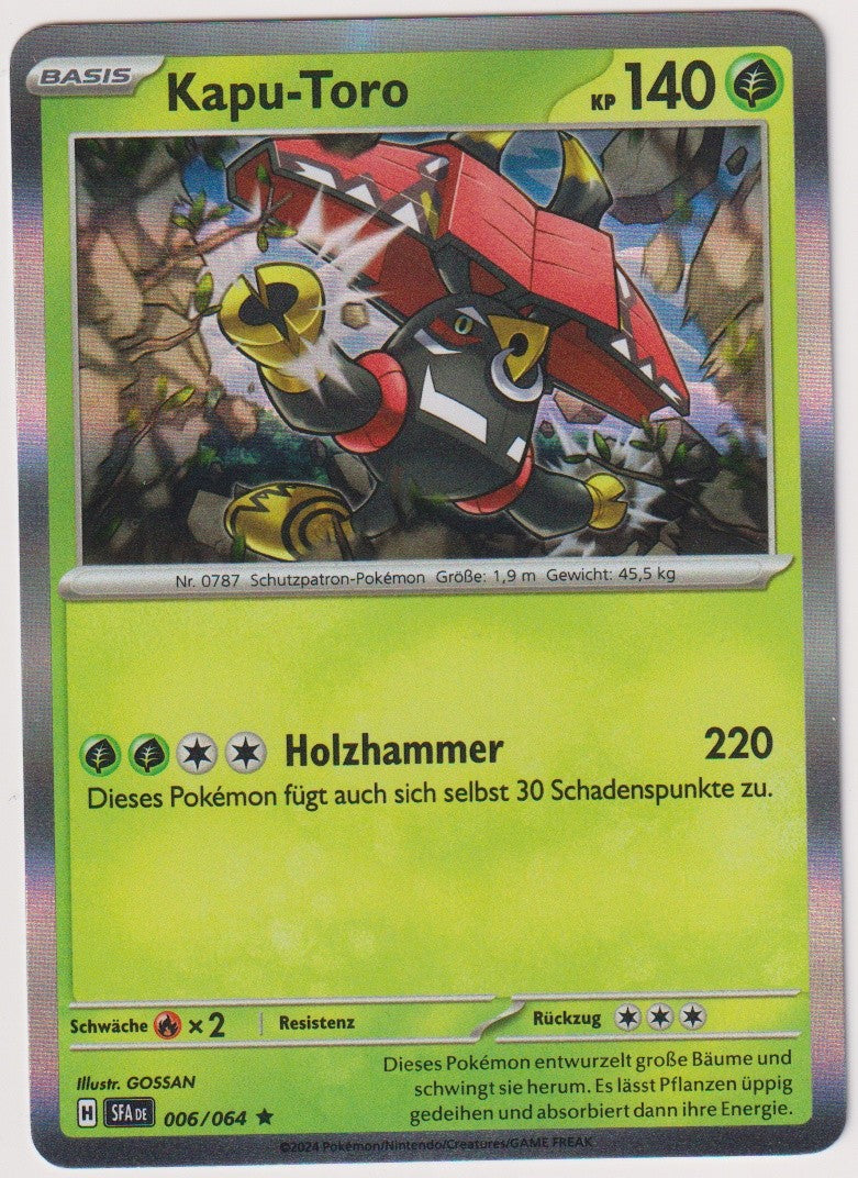 Pokemon TCG Tapu Bulu #6/064 Rare (R) Holo Deutsch 2024 – Bild 1