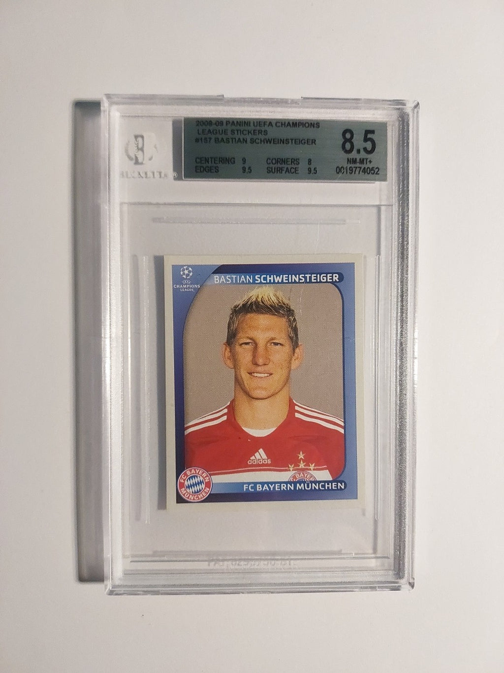 Panini Champions League 2008-09 Bastian Schweinsteiger Bayern München BGS 8.5 – Bild 1