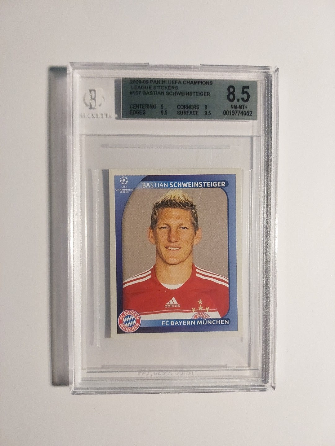 Panini Champions League 2008-09 Bastian Schweinsteiger Bayern München BGS 8.5 – Bild 1