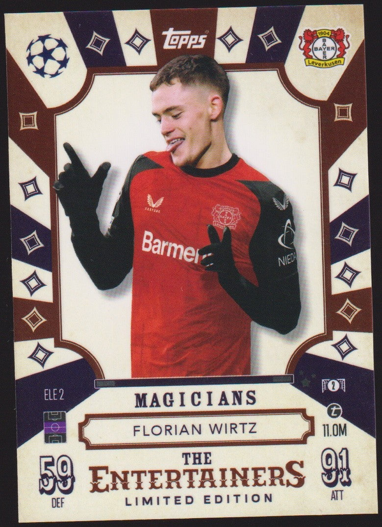 Topps Florian Wirtz Bayer 04 Leverkusen The Entertainers Limited Edition – Bild 1