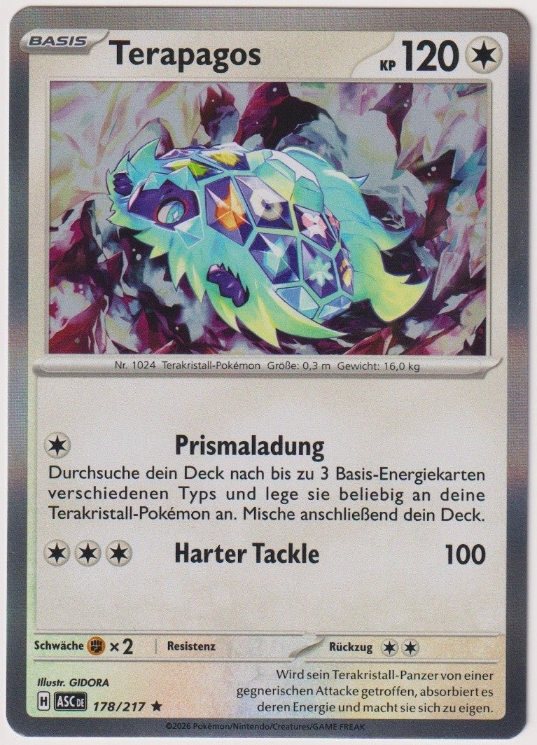 Pokemon TCG Terapagos #178/217 Rare (R) Holo Deutsch 2026 – Bild 1