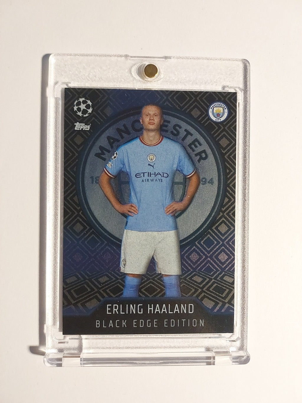 Topps Black Edge 2022-23 Erling Haaland Manchester City Parallel Insert Rare Hit – Bild 1