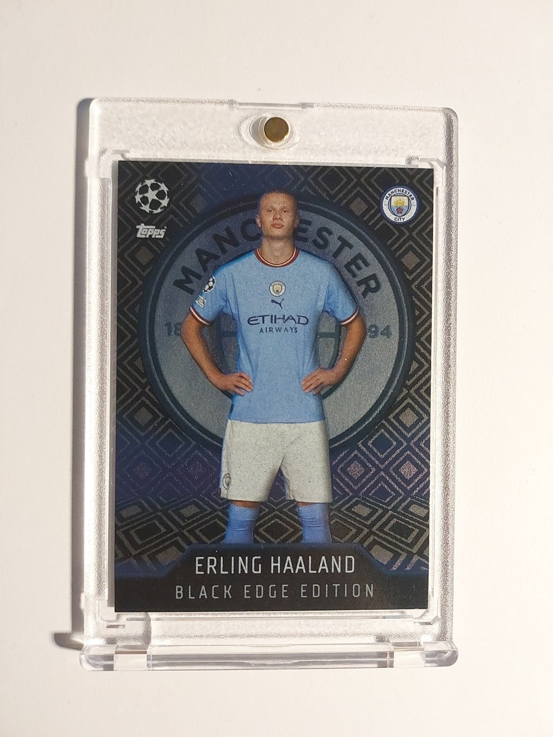 Topps Black Edge 2022-23 Erling Haaland Manchester City Parallel Insert Rare Hit – Bild 1