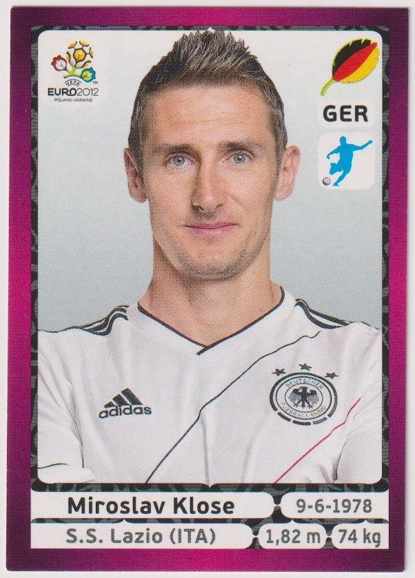 Panini UEFA Euro 2012 Miroslav Klose Deutschland Vintage Parallel – Bild 1