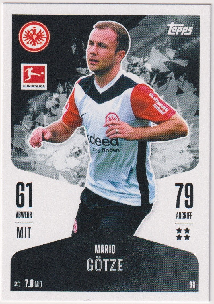 Topps Match Attax Trading Card Game 2024-25 Mario Götze Eintracht Frankfurt – Bild 1