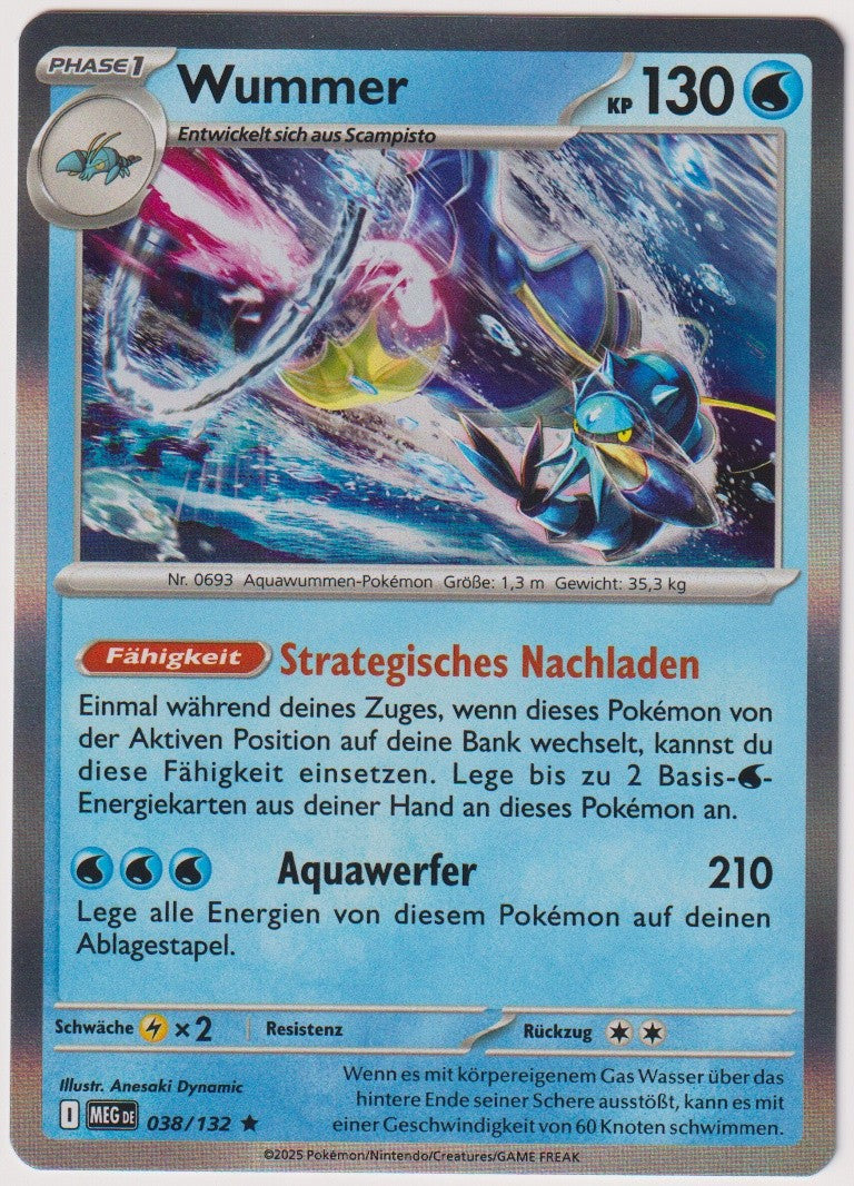 Pokemon TCG Clawitzer #38/132 Rare (R) Holo Deutsch 2025 – Bild 1