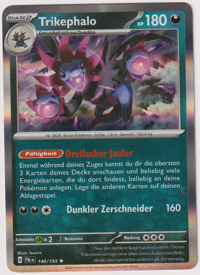 Pokemon TCG Hydreigon #140/193 Rare (R) Holo Deutsch 2023 – Bild 1