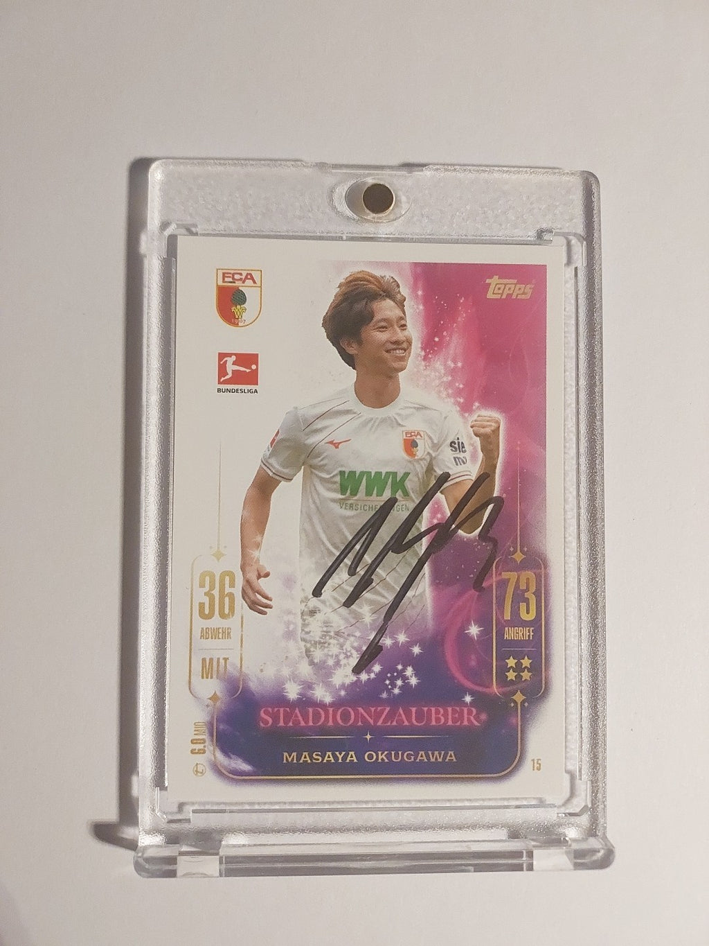 Topps 2024-25 Masaya Okugawa Fc Augsburg On Card Auto Parallel Ultra Rare – Bild 1