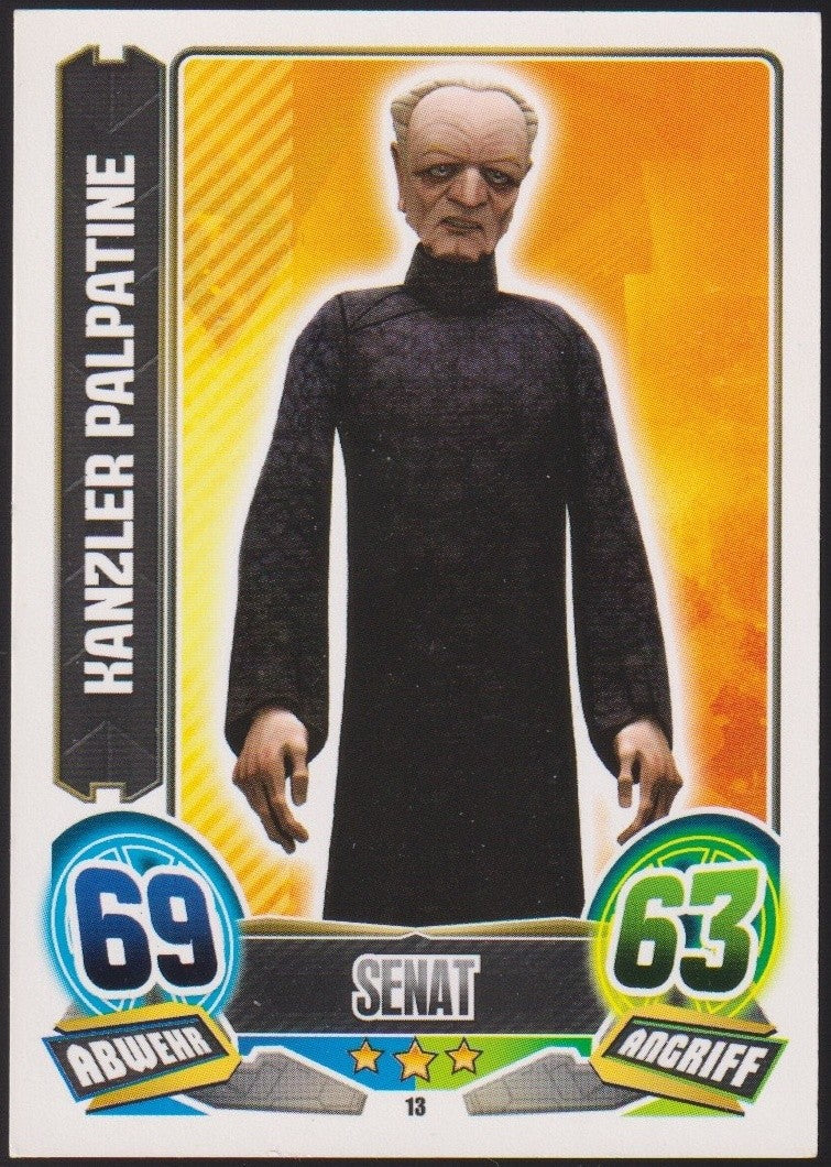 Topps Star Wars 2010 Kanzler Palpatine Republik TCG Rare #13 – Bild 1
