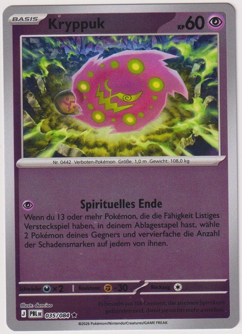 Pokemon TCG Spiritomb #35/084 Rare (R) Reverse Holo Deutsch 2026 – Bild 1